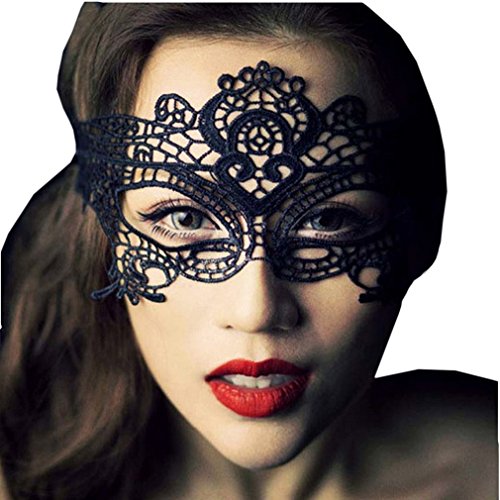 Femme Sexy Yeux Masque Dentelle Noir Pour Mascarade Mask Halloween Partie Vampire Balle 3643