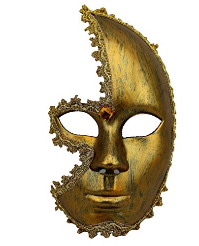 Acheter SMITHROAD Masque Vénitien Mascarade Déguisement Carnaval Cosplay Halloween Lacet mystérieux Homme Or chez AMAZON.FR