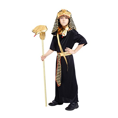 Acheter JT-Amigo Déguisement Pharaon égyptien Enfants Garçon Costume Halloween Carnaval, 4-5 Ans chez AMAZON.FR