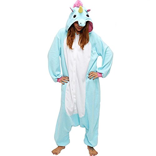 Acheter Combinaison Licorne Animaux Costume Cosplay Pyjama Kigurumi Grenouillère pour Adulte Unisexe Déguisement Détente Festival Carnaval (S (Convenable 150cm-162cm), Bleu) chez AMAZON.FR