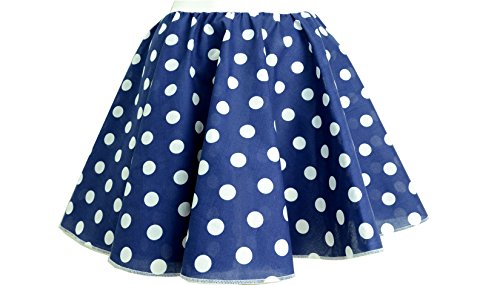 Acheter Polka Dot Jupe Rock n Roll de l'enfance 50 / Style de 60 (6-9années (tour de taille 22pouce), marine bleu et blanc) chez AMAZON.FR