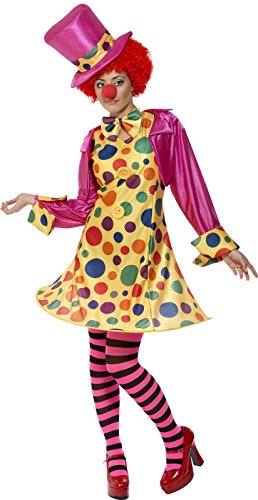 Acheter Smiffys Déguisement Femme Clown, Robe à pois, Veste, Nœud Papillon, Leggings rayés et Chapeau, Funny Side, Serious Fun, Taille 4042, 32882 chez AMAZON.FR