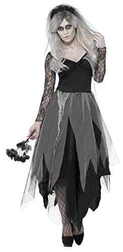 Acheter Smiffys 43729L Déguisement Femme Mariée du Cimetière, Noir, Taille L chez AMAZON.FR