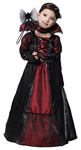 Acheter GIFT TOWER Déguisement Vampire Fille - Costume de Déguisement Comtesse Gothique Dame Halloween Cosplay Costume Théâtre Fête Enfant Fille (4-6 Ans) chez AMAZON.FR