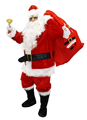 Acheter Déguisement pour adulte avec ce costume de Père Noël de luxe en 12 pièces. Idéal pour les fêtes de fin d'année. ( XL/XXL ) chez AMAZON.FR