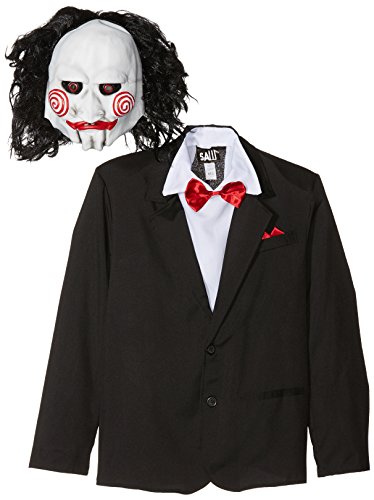 Acheter Smiffys Déguisement Homme - Jigsaw de Saw - avec masque - veste - faux gilet et chemise - Taille M - Couleur: Noir - 20493 chez AMAZON.FR