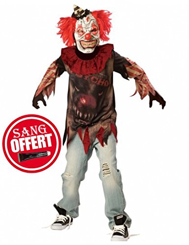 Acheter Déguisement enfant Clown Tueur Psychopathe Halloween - Taille 10-12 ans chez AMAZON.FR