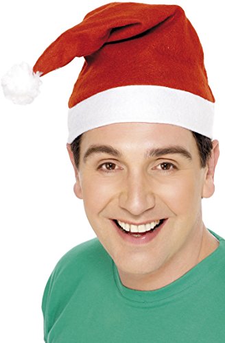 Acheter Smiffys 21440 Déguisement Adulte Bonnet de Père Noël, Rouge, Taille Unique chez AMAZON.FR