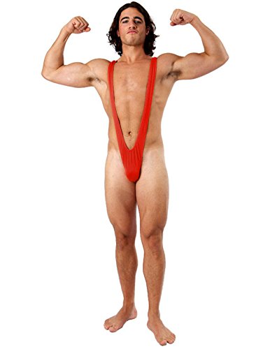 Acheter Déguisement Adulte Costume Homme Mankini Rouge Vif Maillot de Bain Borat chez AMAZON.FR