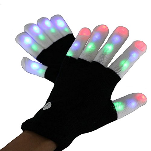 Acheter Gants Gant garder Gants LED Lumières clignotantes doigt Rave Gants 7 couleurs Lightshow Gants d'éclairage à LED,coloré, gants de danse de fête, pour Noël, fête,danse chez AMAZON.FR