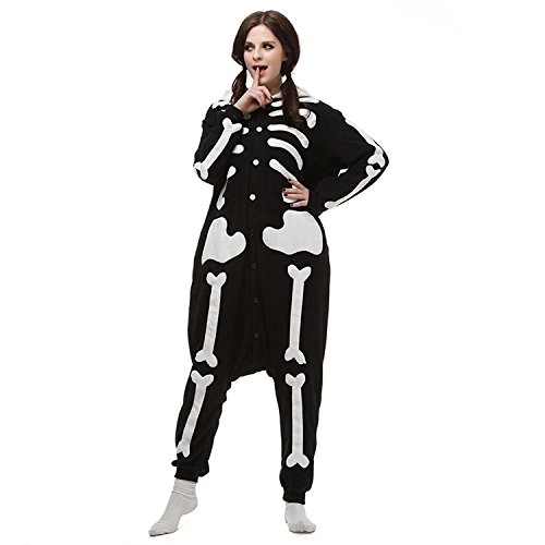 Acheter ABYED Adulte Unisexe Anime Animal Costume Cosplay Combinaison Pyjama Outfit Nuit Vêtements Onesie Fleece Halloween Costume Soirée de Déguisement,Crâne Chidren Taille 95 -pour Hauteur: 103-115cm chez AMAZON.FR