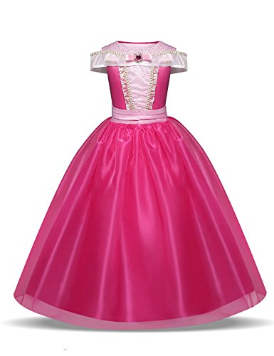 Acheter Pretty Princess Robe Princesse Rose Enfant Fille Déguisement Costume Enfant Cosplay halloween Carnaval 5-6 ans chez AMAZON.FR