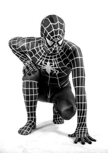 Acheter Costume Spiderman SuperSkin Noir – Adulte Unisexe Pour homme et femme seconde peau, noir chez AMAZON.FR