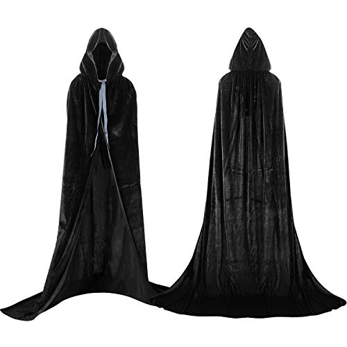 Acheter Labellevie Cape à capuchon Longue Velvet Adulte Unisexe Déguisement Costume Halloween - Noir - Taille XL chez AMAZON.FR