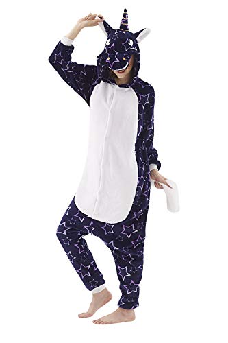 Acheter Dolamen Enfant Kigurumi Combinaison Pyjama Onesies, Fille Garçon Fleece Anime Cosplay Halloween Noël Fête Costume Soirée de Déguisement Vêtement de Nuit (120-130CM (47