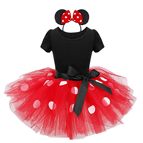 Acheter Alvivi Enfants Bébés Filles Déguisement Princesse Robe Tutu à Pois avec Serre-tête Bowknot Costume de Cosplay Carnaval Tenue Justaucorp de Danse Anniversaire 12 Mois-8 Ans Noir&Rouge 8 Ans chez AMAZON.FR