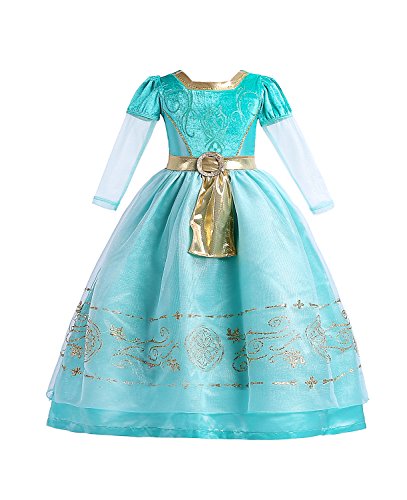 Acheter ELSA & ANNA® Filles Reine des Neiges Princesse Partie Costumée Déguisements Robe de Soirée Robe de Noël FR-MRD01 (MRD01, 7-8 Ans) chez AMAZON.FR