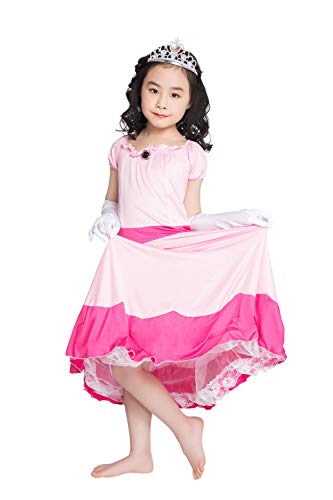 Acheter thematys® Robe Super Mario Princess Peach - Ensemble Costume pour Filles - Parfait pour Le Carnaval et Le Cosplay - 4 Tailles différentes (L) chez AMAZON.FR