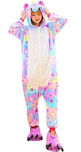 Acheter Pyjama Licorne Adulte - Femme Homme Animal Combinaison Pyjamas Cosplay Déguisement Costume (L (170cm-178cm), étoiles) chez AMAZON.FR