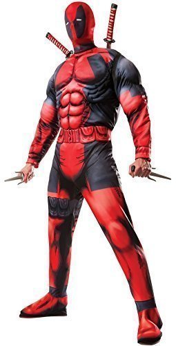 Acheter Hommes Officielle Marvel Deadpool Super Héros Halloween BD Costume DÉGUISEMENT STD XL - Rouge, Rouge, X-Large chez AMAZON.FR