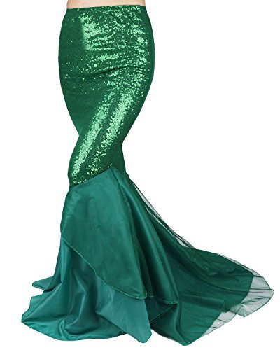 Acheter YiZYiF Femme Jupe de Sirène Jupe Queue Sirène Elégente Jupe à Paillettes Mini Robe Soirée Cocktail Jeu De Rôle Cospaly Costume Carnaval Déguisement Sirène Jupe Danse S-2XL Vert S chez AMAZON.FR