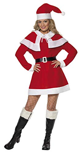 Acheter Smiffys Costume Mademoiselle Noël polaire, Rouge, avec robe, cape, ceinture et chapeau chez AMAZON.FR