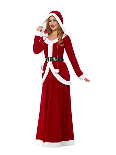 Acheter Smiffys Déguisement Mère Noël Deluxe, rouge, avec robe à capuche et ceinture chez AMAZON.FR