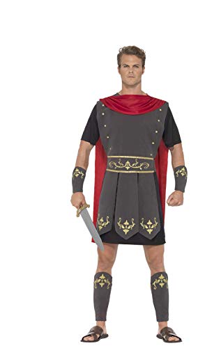 Acheter Smiffys Costume gladiateur romain, Noir, avec tunique et cape attachée, manchettes et ch chez AMAZON.FR