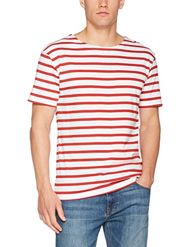 Acheter Orangemarine - Mugel - T-shirt - Homme - Blanc (Rouge) - M chez AMAZON.FR