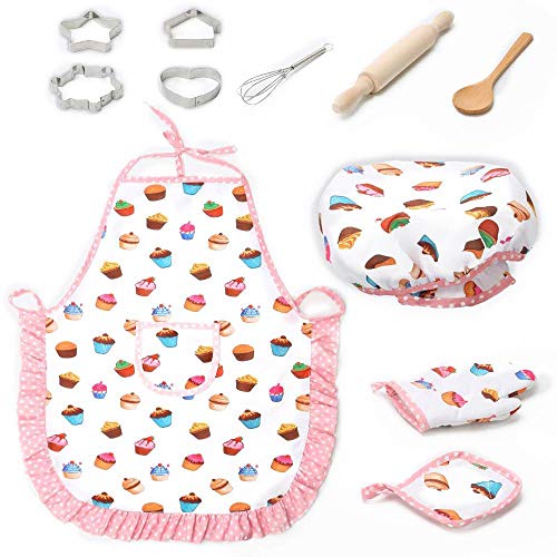 Acheter Womdee Ensemble de déguisement de Chef pour Enfants, Chapeau et Tablier de Cuisine, Jouets, Accessoires de Cuisine, déguisement, Peinture, Dessin, Tablier pour Enfants de 3 Ans chez AMAZON.FR