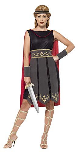 Acheter Smiffys Costume guerrier romain, Noir, avec robe et cape attachée, manchettes et bandeau chez AMAZON.FR