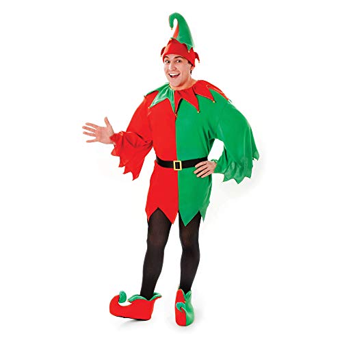 Acheter Bristol Novelty- Ac861 Costume d'Elfe du Père Noël Unisexe, Adulte, Multicolore, Chest Size 44-Inch chez AMAZON.FR