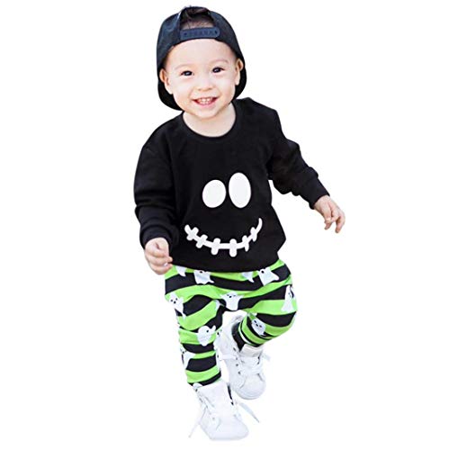 Acheter Kolylong 2018 Halloween Bébé Garçons Sweat-Shirt Tops fantôme imprimée + Pantalons à Rayures 2pcs vêtements Tenues Ensemble Enfants Costume Deguisement d'halloween Fête 12 Mois à 18 Ans chez AMAZON.FR