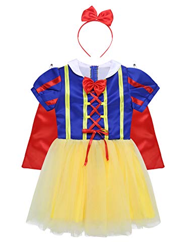 Winying 3pcs Robe De Princesse Deguisement Princesse Anime Cosplay Costume Halloween Robe Pour Anniversaire Fete Noel Journee De L Enfance Cadeau Bebe Enfant Fille 2 10 Ans Bleu Jaune 4 5 Ans Deguise Moi