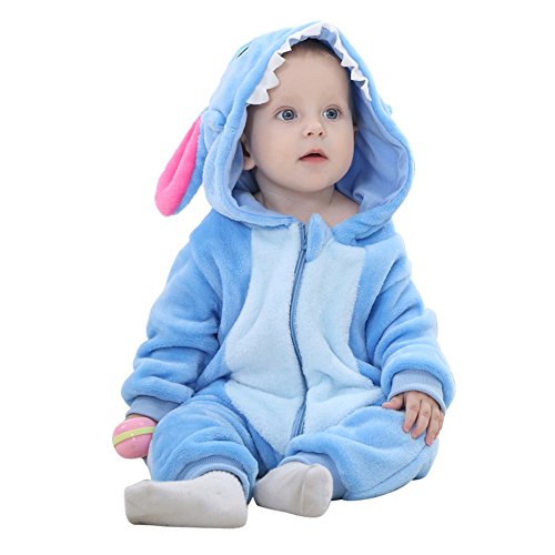 Acheter Bébé Costume Hoodie Justaucorps Pyjama - LATH.PIN Unisex Bébé Enfant Fille Garçon Animaux Jumpsuit en Flanelle Tenues Cosplay Costumes Onesie pour Halloween Noël Anniversaire Party (Etiquette 80: 4-12 mois(Hauteur 66-75cm), Stich Bleu) chez AMAZON.FR