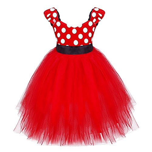 Acheter YiZYiF Minnie Déguisement Enfant Filles Robe à Pois Costume de Soirée 12 Mois - 6 Ans rouge 5-6 ans chez AMAZON.FR