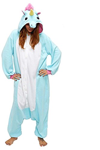 Acheter Combinaison Licorne Animaux Costume Cosplay Pyjama Kigurumi Grenouillère pour Adulte Unisexe Déguisement Détente Festival Carnaval (L (Convenable 172cm-178cm), Bleu) chez AMAZON.FR