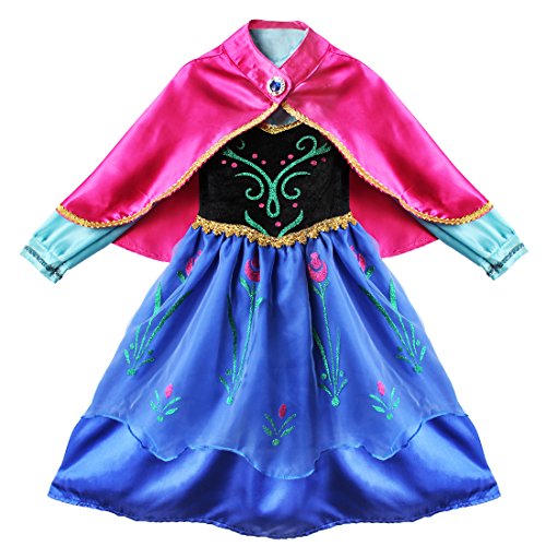 Acheter YiZYiF Déguisement Classique Enfant Fille Costume & Cape Soirée Carnaval Princesse 2-8 Ans, Bleu, 2-3 ans chez AMAZON.FR