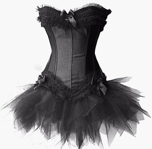 Acheter Black Lace-up pour femme Corset et jupe pour femmes Robe Bustier sexy pour déguisement Halloween chez AMAZON.FR