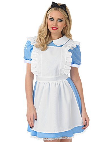 Acheter Costume deguisement tenue Aventures bleu alice Pays Merveilles wonderland robe M L XL serveuse soubrette Bleu Lolita Maid femme fille chez AMAZON.FR