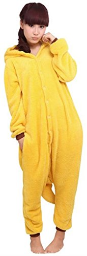 Acheter Adulte Unisexe Anime Animal Costume Cosplay Combinaison Pyjama Outfit Nuit Vêtements Onesie Fleece Halloween Costume Soirée de Déguisement (M, Pikachu) chez AMAZON.FR