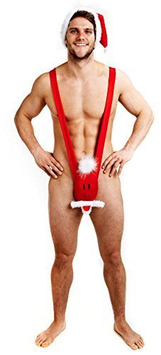 Acheter Christmas World - Déguisement Père Noël Homme Mankini Secret Sexy Fetif Renne Cache Sexe chez AMAZON.FR