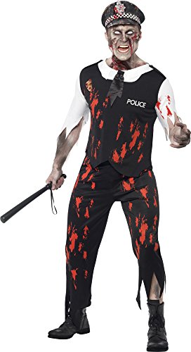 Acheter Générique - 355490 - Déguisement Zombie Policier Homme Halloween - Taille M chez AMAZON.FR