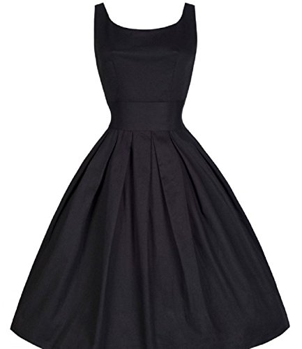 Acheter XJoel Vintage 1950 Halter genou longueur Cocktail Femmes Parti Robes Noir XXL chez AMAZON.FR