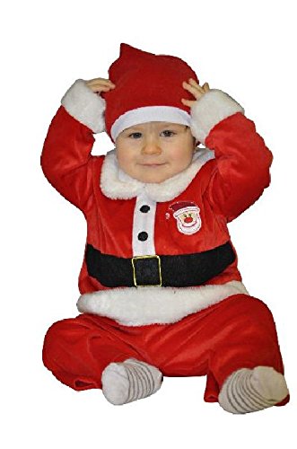 Acheter Sandy - Déguisement père Noël bébé velours 3 pièces Taille 6/12 mois chez AMAZON.FR