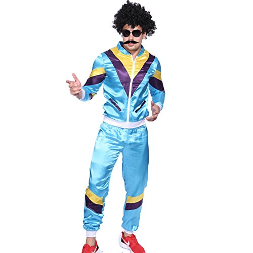 Acheter Déguisement costume tenue unisexe homme femme survetement annee 80 118 218 Shellsuit Hip Hop Breakdance chez AMAZON.FR