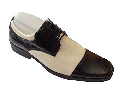 Acheter SoWest Limited - Chaussures Homme Brogue à talonnettes Style Gatsby 1920 1930 Jazz Gangster Habillement classe - Noir et blanc, Polyester, EU 45 chez AMAZON.FR