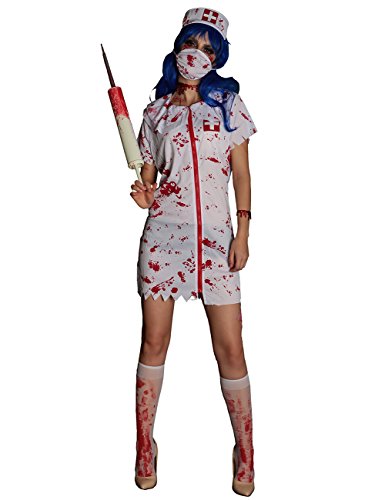 Acheter Ninimour Déguisement Infirmière Horreur Costume Zombie Halloween Femme chez AMAZON.FR