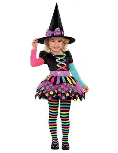 Acheter Déguisement sorcière coloré fille Halloween - 3 à 4 ans chez AMAZON.FR