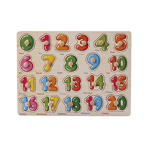 Acheter Monbedos  Puzzle éducatif en Bois pour Enfants Jouets éducatifs Éducation et Apprentissage Taille numérique: 22,5 * 30 cm 1 pièce chez AMAZON.FR